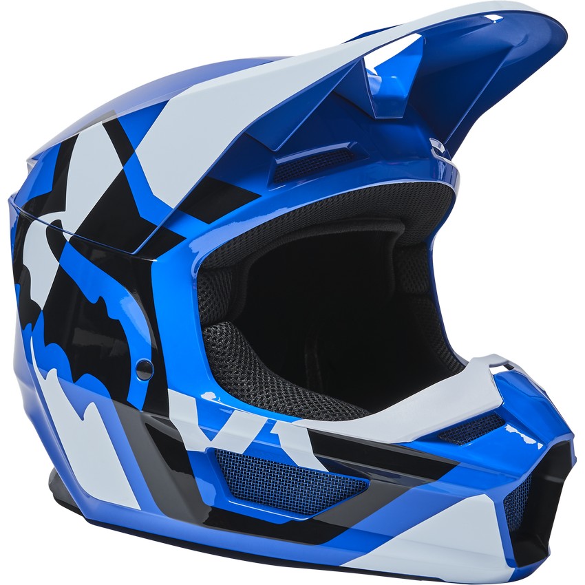 Casco Fox V1 Lux Blu | Motocross, Enduro, Trail, Trial | GreenlandMX